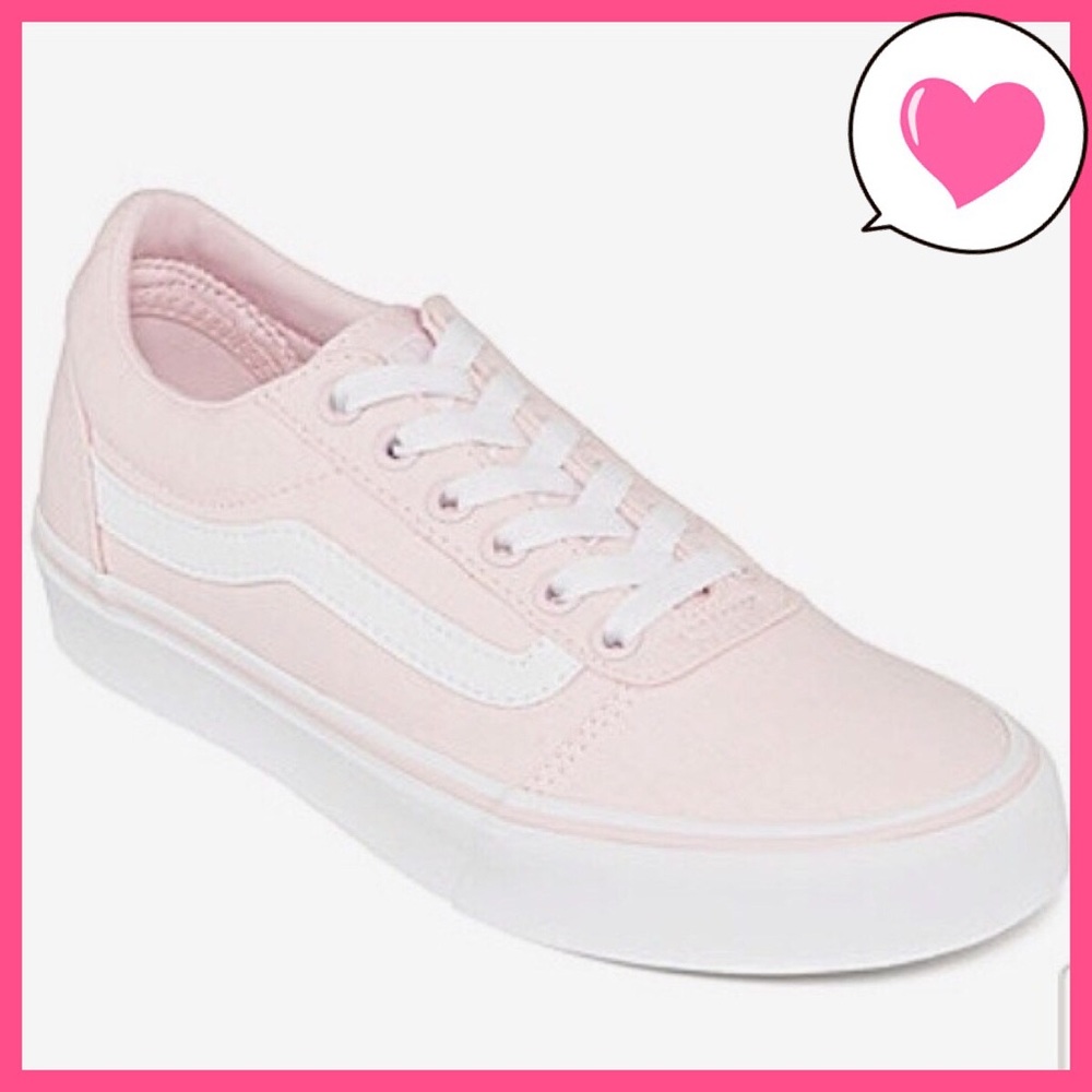 Vans ward skate shoes light pink white 7.5 7 1/2